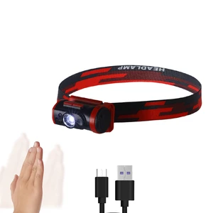 ESLNF Waving Induction Miner Camping Headlamp Wholesale Adjustable 100lumen Led Light Headlamp for Fishing