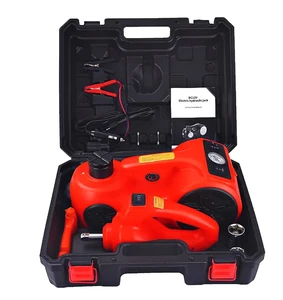 HF-045 3-in-1 Electric Hydraulic Floor Jack Impact Wrench & Compressor Lifting Range 15-45cm/15-55cm for Car Maintenance