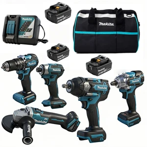 Factory direct sales, 9-in-1 Makita portable power tool set, suitable for auto repair, construction and woodworking.