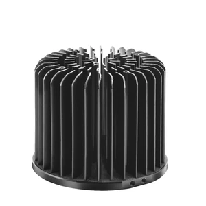 100mm Diameter 36W Waterproof Black Anodizing Round Led Light Pin Fin Aluminum Power Amplifier Heatsink Heat Sink for Amplifier