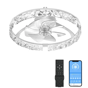Modern Fashion LED Ceiling Fan Light Remote Control New Design Foldable for Home Office Bedroom Restaurant with 5-Year Warranty
