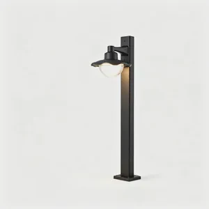 Durable Waterproof Rust Resistant Outdoor Lawn Pathway Light Matte Black Metal Stable Soft Glow for Villa Garden Yard Landscape