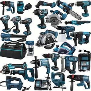All-in-one PowerToolSet, ideal for automotive repair, woodworking &construction ,Makita18VCordlessLithiumBatteryPowerToolSet,