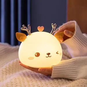 LED Silicone Touch Sensor Remote Charging Bedroom Bedside Photo Sleep Creative Small Table Lamp Night Light