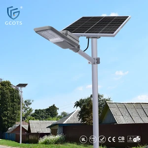 GCOTS Outdoor Solar Flood Light Aluminum IP65 Waterproof Solar Street Light High Brightness LED Garden LiFePO4 Battery 6000K