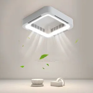 Modern Minimalist Leafless Fan Light Invisible and Silent Bedroom Electric Fan Integrated Ceiling Light