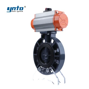 Electric Industrial UPVC 6 Inch Butterfly Valve High Temperature Water Seawater Desalination Sewage Treatment ISO Certified YNTO