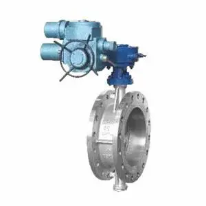 Adjustable Stainless Steel Flange Butterfly Valve With Soft Seal Rubber Lining Electric Solenoid-Powered Control Water Supply