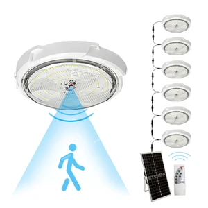 Best Selling Ip65 Indoor Outdoor Waterproof Induction Solar Led Ceiling Light for Garden Round Solar Lights