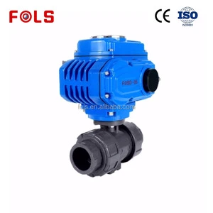 Factory Wholesale OEM Fols High Temperature Resistant Electric Control 2-way PVC Ball Valves Press Connection Multi-Size For