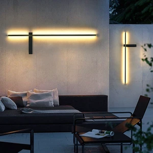 Modern Minimalist Linear IP65 Waterproof Die-cast Aluminium LED Outdoor Wall Lamps
