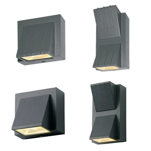 High Quality IP65 Aluminum LED Wall Light for Outdoor Garden Square Shape Polycarbonate 6W Waterproof Triproof LED Wall Light