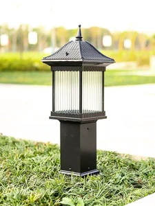 Outdoor Solar-powered Lawn Villa Garden Courtyard Lamp, Aluminum Lawn Lamp, Courtyard Lamp, Garden Street Lamp, Outdoor Lawn Lam