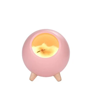 Creative Cute Little Cat House Night Light for Bedside Sleeping Multi-color Atmosphere Light