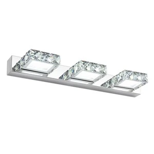 LED Crystal Vanity Wall Lights Modern Warm White Wall Sconces for Bathroom Over Mirror