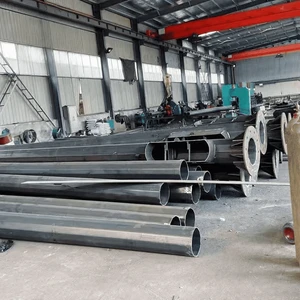 Round Tapered Hot Dipped Galvanized Steel Pole for Electricity Transmission and Lighting Column