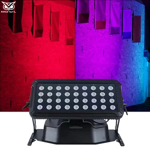 IP65 Waterproof RGBW 4in1 DMX LED Wall Washer Light Outdoor 36x10W Spotlights for Hotels Bridges Cities