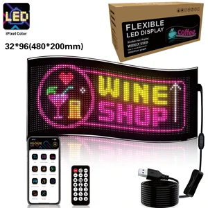 LED Logo Programmable FPCB Flexible Matrix Panel Animated Text Information Scrolling LED Display for Home Decor Cars Shops