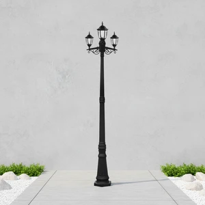 PH3403 High Quality Plastic Material 2m IP44 Exterior Garden Lamp Park Lantern 60W Post Top Outdoor Garden Light