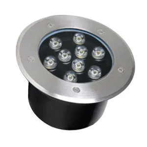 Outdoor Garden Light Stainless Steel Material IP67 White Light 9W LED Underground Light