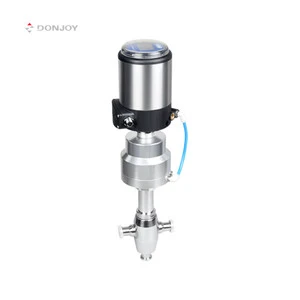 DONJOY Mini 3 Way Sanitary Pneumatic Globe Valve Stainless Steel Globe Valve Globe Valve with controller