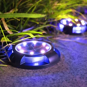 Boyid Factory Price Buried Lamp Ip68 8+4 LED Stainless Steel Luminous Body Lamp Outdoor Solar Inground Light