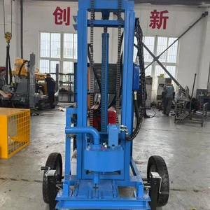 Portable Mini Handheld Diesel Engine Drilling Rig With Bearing For Water Well Drilling 25HP 180m Depth