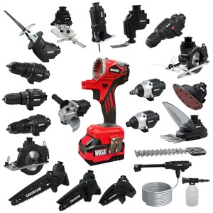 Electric 20V WOSAI Woodworking Complete Tool Box Set Screwdriver Cordless Tool Sets Drill