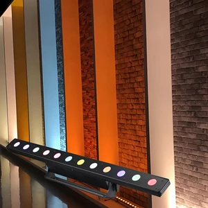 DMX 512 pixel control indoor excellent color mixing wall washer 12 pcs 5in1 LED wash bar light