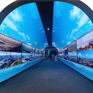 Ultra High Resolution P2.5 Pixel Pitch 800-5000 Brightness Immersive LED Tunnel Display Soft Screen Flexible Curved Customized