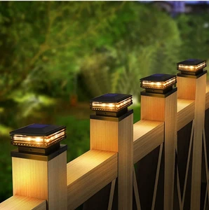 Solar LED Garden Light IP65 Waterproof Chinese Style Outdoor Super Bright Door/Fence Pillar Light