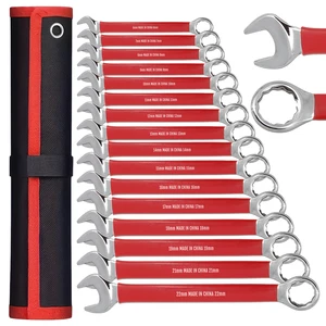 OEM Factory Non-Slip Grip Combination Wrench Set Opening End Ring Combine Spanner for Mechanical Maintenance