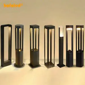 Modern 12W Post Light IP65 Waterproof Pillar Bollard Light Landscape Pathway Outdoor Led Lawn Lamp Garden Lighting