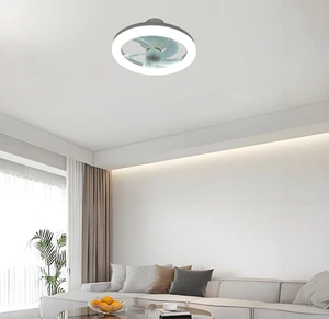 R260/300/350 cm Hot Sale Simple Led Ceiling Cell Fan with Lamp with Led Lighting Led Lamp Classic and Remote