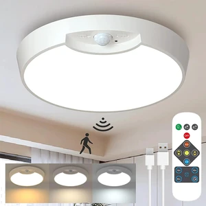 USB Rechargeable Indoor Outdoor LED Motion Sensor Ceiling Light With Remote