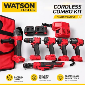 Factory Supply 6pcs Cordless Power Tool Combo Kit With Batteries Charger OEM ODM Wholesale