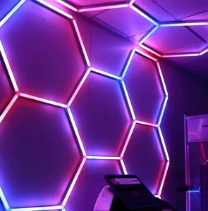 Wholesale Luxury RGB LED Tubes Dimmable Aluminium Hexagonal Garage Light Hexagonal LED Light Rgb Tube