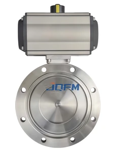 Pneumatic Vacuum Butterfly Valve Stainless Steel Vacuum Isolation Valve