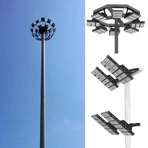 200w 500w 1000w Led Flood Light 30m High Mast Lighting Tower Pole Light with Floodlight Projector Lamp for Stadium Sports Field
