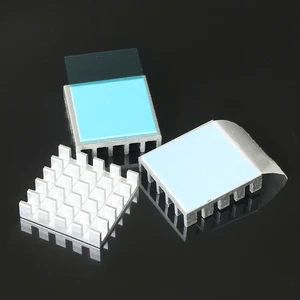 20x20x5mm Ultra Thin Aluminum Heat Sink Adhesive Fixed Motherboard IC Electronic Components Thermal Conduction Cooling Radiator