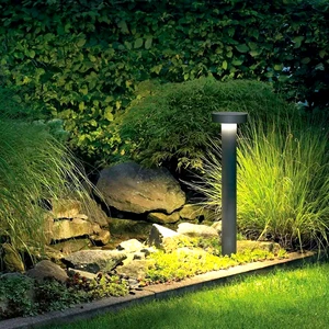 New Garden Lamp IP65 10W Black Gray 270 Beam Angle Modern Hotel Home Outdoor Bollard Led Lawn Light Cast Aluminum CRI 80 3-Year