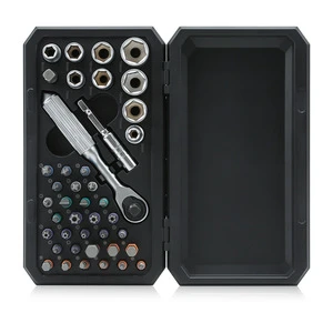 42-Piece Magnetic Ratchet-Assisted Screwdriver Set Phillips/Slotted/Torx Bits Zinc Phosphate Finish 45 Steel Handle for DIY