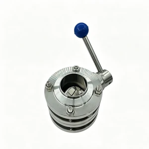 Three Piece Butterfly Valve for Water Treatment System Flanged Type for Sale