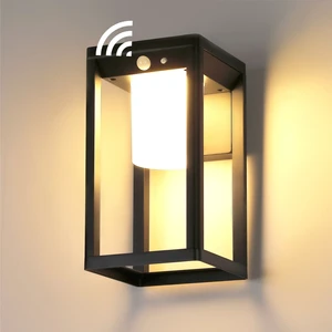 Exterior Waterproof Motion Sensor Wall Sconce Light Fixture Solar Outdoor Wall Lights for Patio Outside Garage Entryway