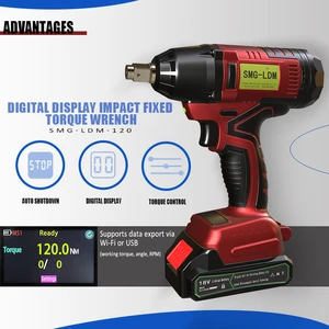 Digital Impact Torque Wrench (Standard) With Digital Display Li-ion Power 120Nm Compact Design Industrial Fastening Tasks