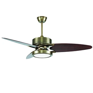Modern High Quality LED Ceiling Fan Light Antique Brass Finish Australian Standard Remote Control Special Home Electric
