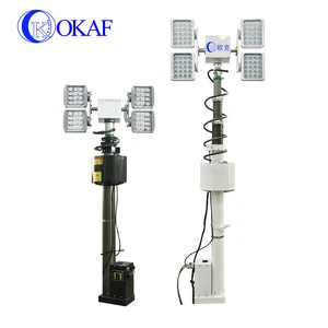 OKAF OK-DD03SJ-4LED Telecommunication Tower Electric Telescopic Mast Outdoor Lighting System