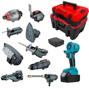 Power Tools Set 2023 Professional Combo Brushless Impact All in One Power 21v Cordless Lithium Drill Tool Box Set