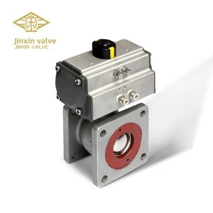 Factory Stainless Steel Pneumatic V-Shaped Ball Valve for Food Grade Water Control with Actuator Operating Temp. -29~120C