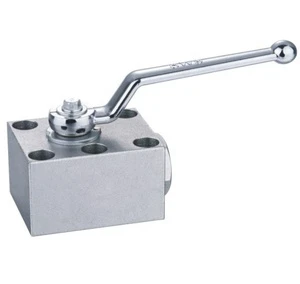 KHB3K Series Plate Three-way Hydraulic Ball Valve for Water High Temperature Applications Stainless Steel
